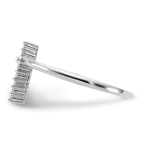 14K Yellow/White Gold Lab Grown Diamond Cross Ring