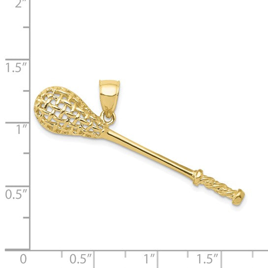 10K Yellow Gold Lacrosse Stick Pendant