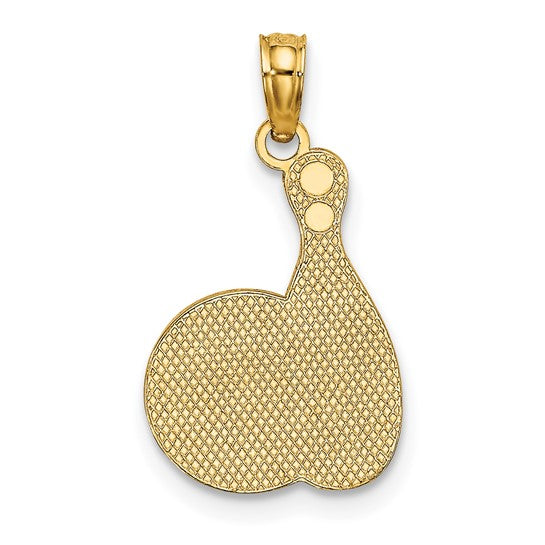 10K/14K Yellow Gold Bowling Pin & Ball Pendant