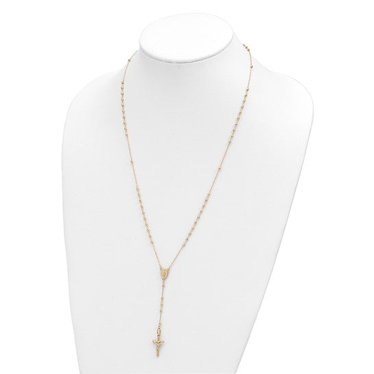 14K Yellow Gold 24" Faceted Rosary Beads