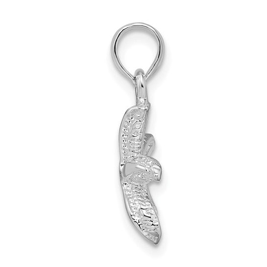 Sterling Silver Rhodium Plated Star Fish Pendant