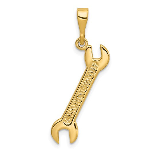 10K Yellow Gold Wrench Pendant