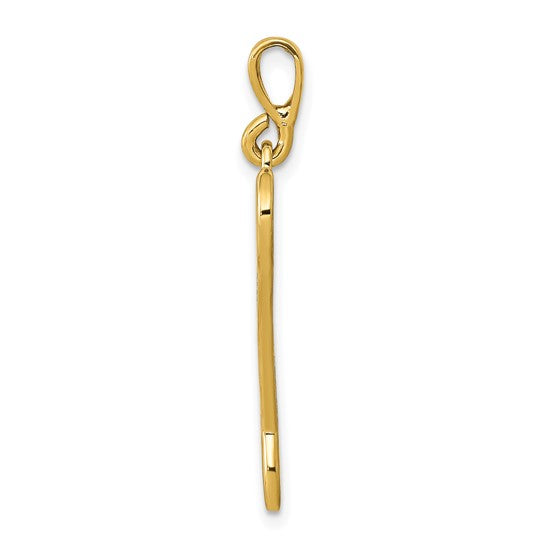 10K Yellow Gold Wrench Pendant