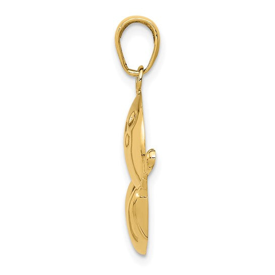 10K/14K Yellow Gold Bowling Pin & Ball Pendant