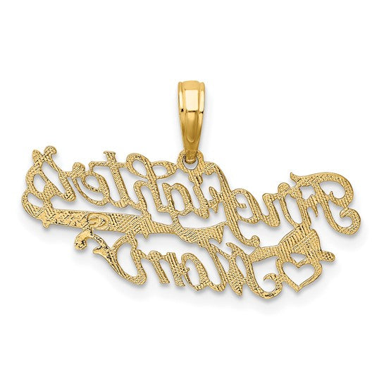 10K Yellow Gold Firefighter Mom Pendant