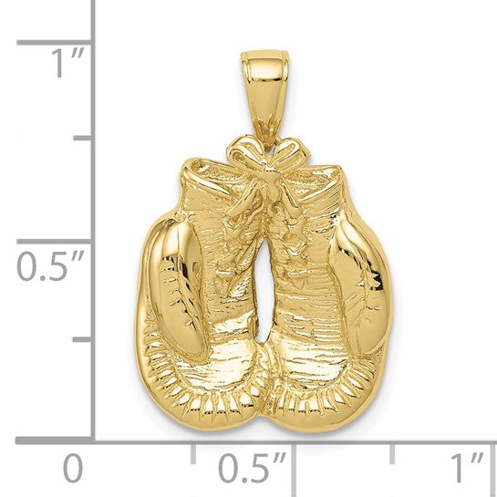 10K/14K Golden Glove Boxing Gloves Pendant