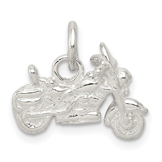 Sterling Silver 3D Motocycle Pendant