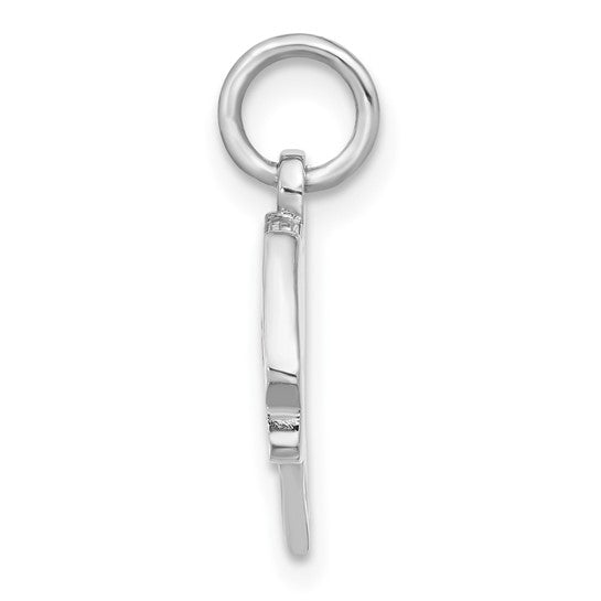 White Gold Filled Sterling Silver 1st Responder Nurse Hat Pendant