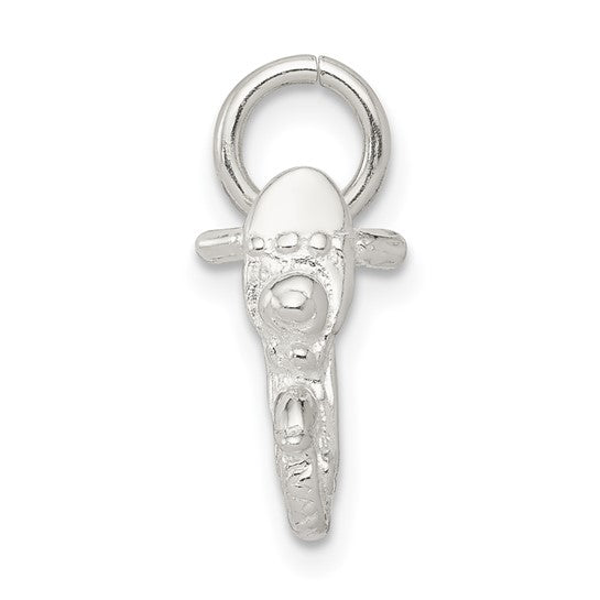 Sterling Silver 3D Motocycle Pendant
