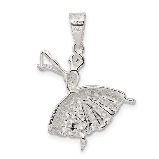 Sterling Silver Ballroom Dancer Pendant