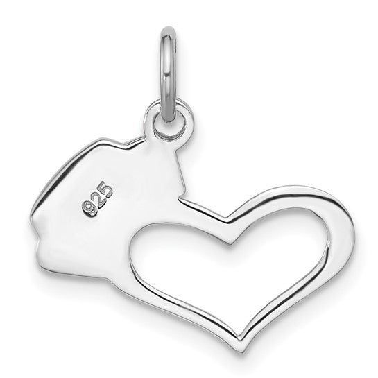 White Gold Filled Sterling Silver 1st Responder Nurse Hat Pendant