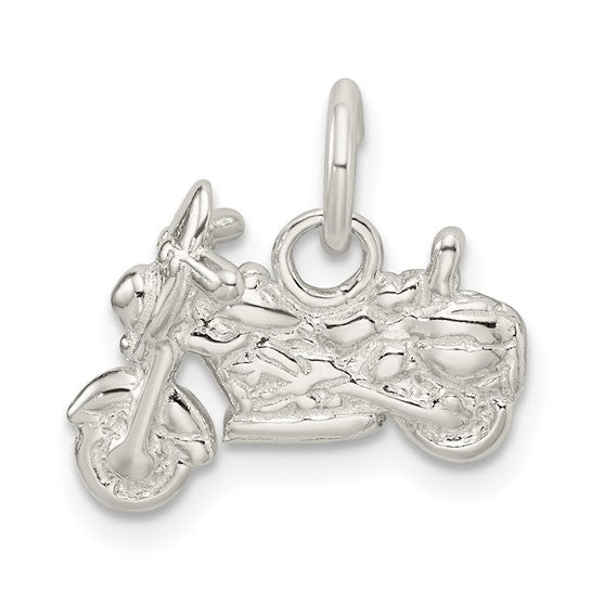 Sterling Silver 3D Motocycle Pendant
