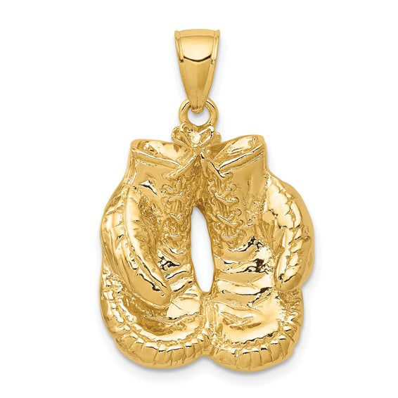 10K/14K Gold Boxing Gloves Pendant
