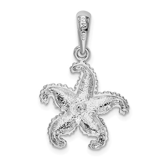 Sterling Silver 14K Gold Star Fish Two Tone Pendant