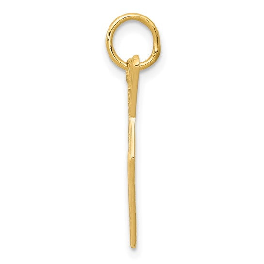 10K Yellow Gold Mason Brick Trowel Pendant