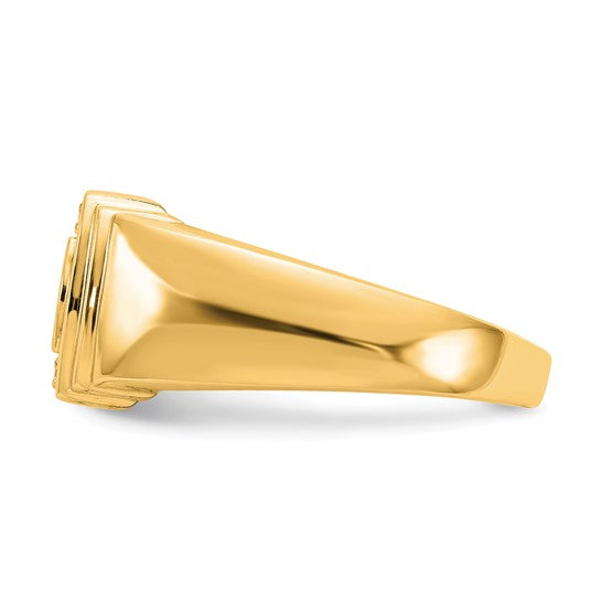 14K Yalow/White Gold Diamond Accent Dad Ring