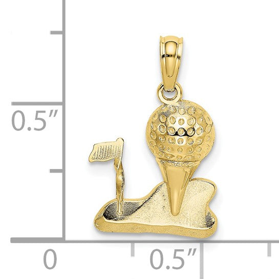10K Yellow Gold Gold Green Pendant