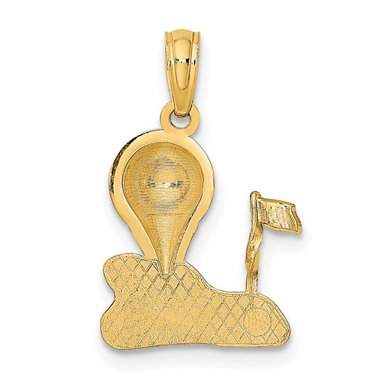 10K Yellow Gold Gold Green Pendant