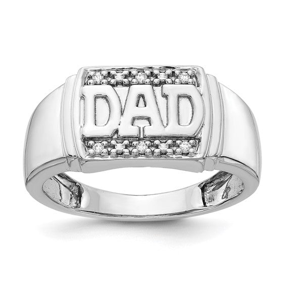 14K Yalow/White Gold Diamond Accent Dad Ring