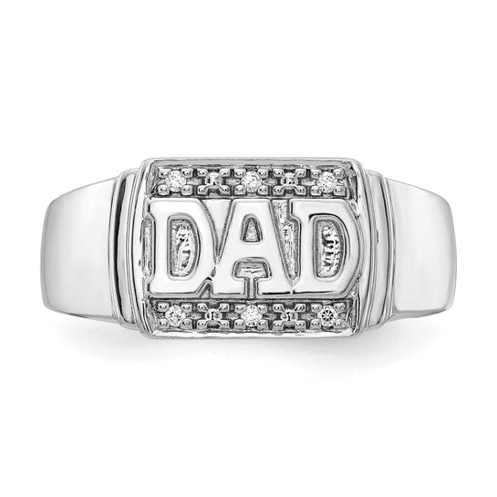 14K Yalow/White Gold Diamond Accent Dad Ring