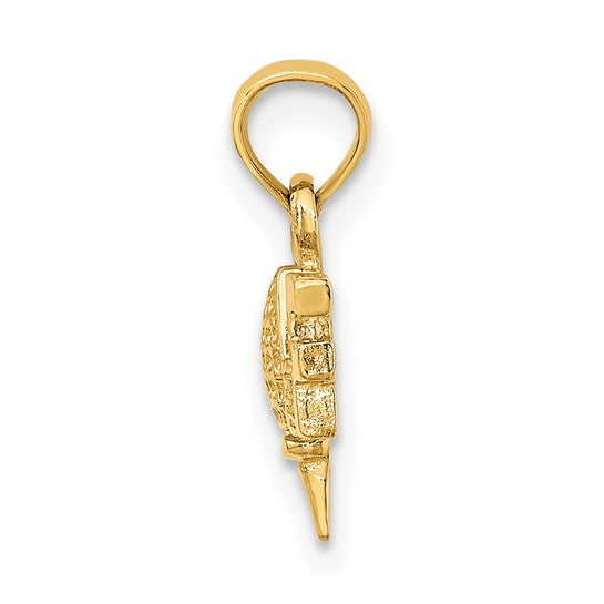 10K Yellow Gold Golf Pendant