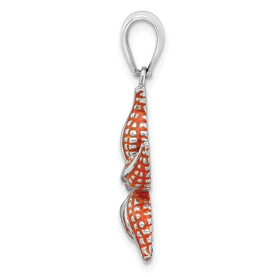 Sterling Silver Enameled Star Fish Pendant