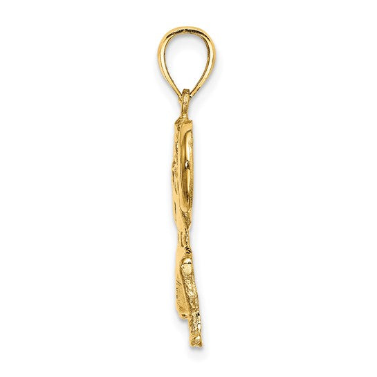 10K/14K Yellow Gold Weightlifter Pendant