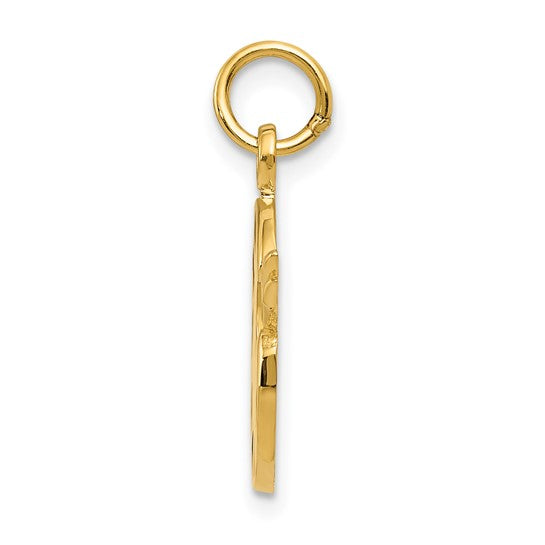 10K Yellow Gold Enameled Artist Pallet Pendant