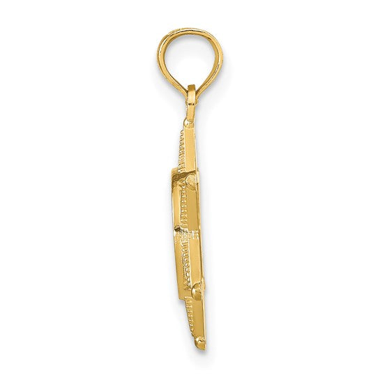 14K Yellow Gold Deputy Sheriff Pendant