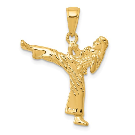 10K/14K Yellow Gold Karate Female Pendant