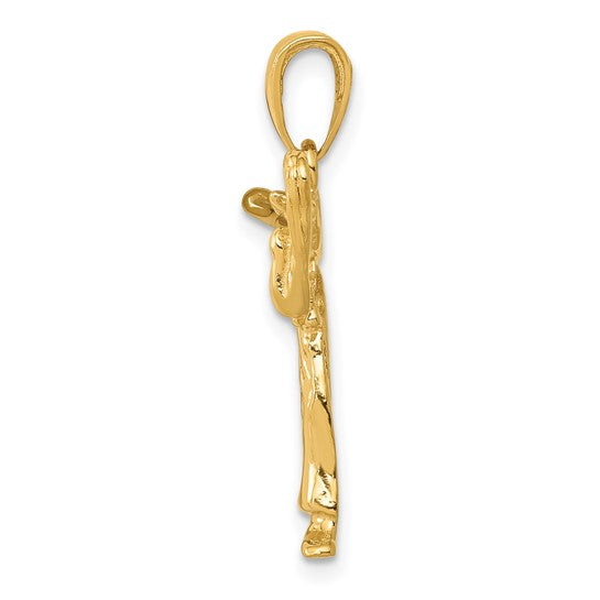 10K/14K Yellow Gold Karate Female Pendant