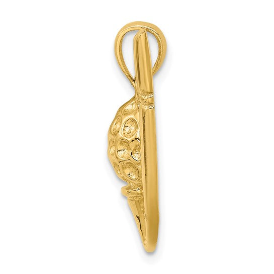 10K Yellow Gold Golf Driver Pendant