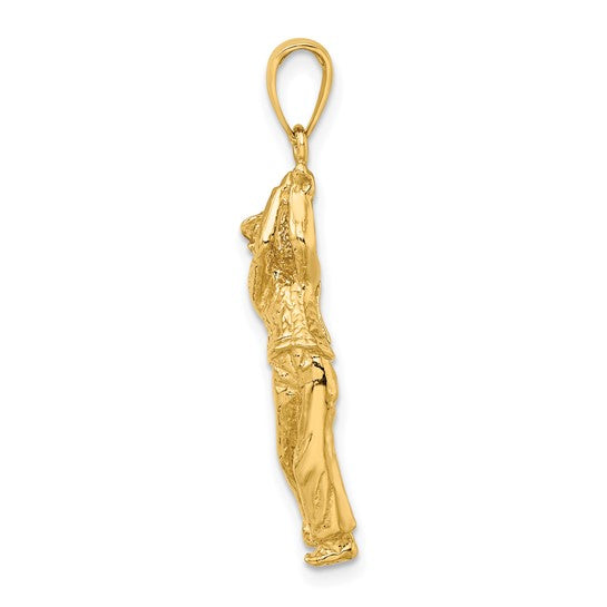 10K Yellow Gold Gold Club Bag Pendant