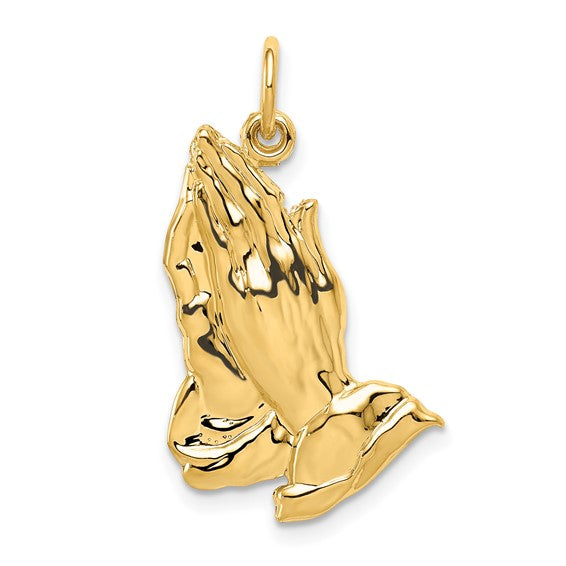 14K Yellow Gold White Gold Praying Hands