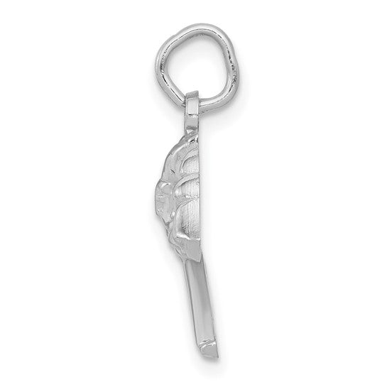 14K White Gold Firefighter Insignia Pendant