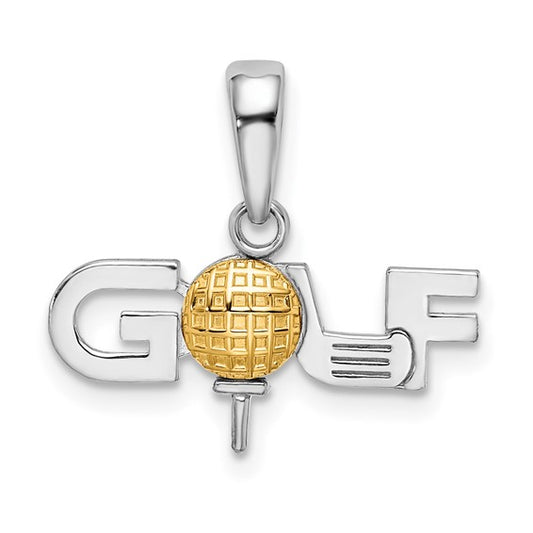 Sterling Silver 14K Gold Two Tone Gold Pendant