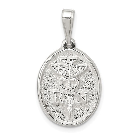 Sterling Silver RN Metal Pendant