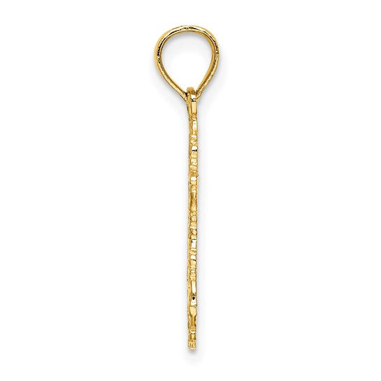 14K Gold Vine Star Of David Pendant