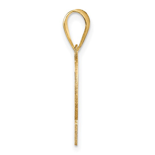 14K Yellow Gold Fancy Style Jersey Numbers 0-99