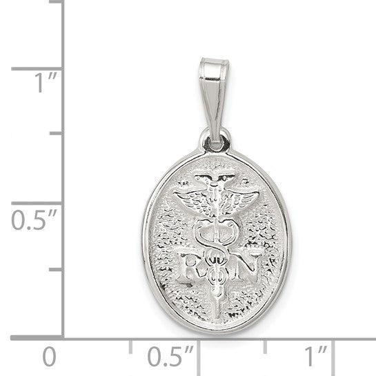 Sterling Silver RN Metal Pendant