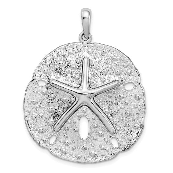 Sterling Silver Large Sand Dollar Pendant