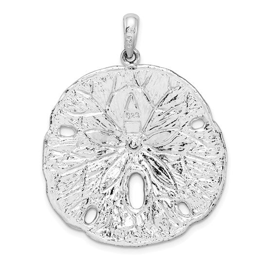 Sterling Silver Large Sand Dollar Pendant