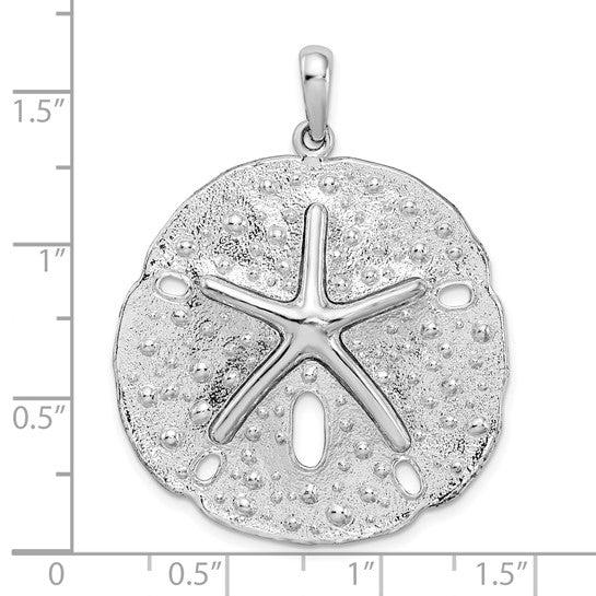 Sterling Silver Large Sand Dollar Pendant