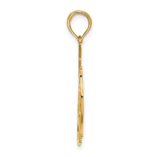 10K Yellow Gold VFD Volunteer Firefighter Pendant