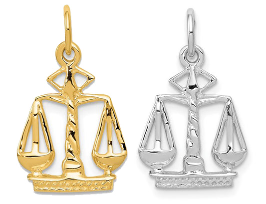 14K White/Yellow Gold Scalers Of Justice Pendant