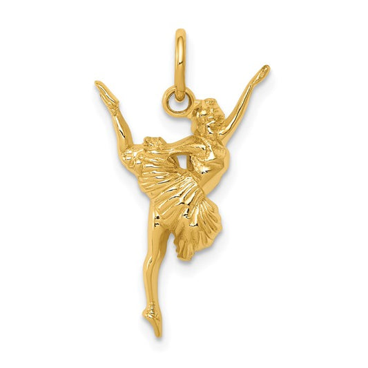 10K Yellow Gold Ballerina Pendant