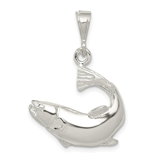 Sterling Silver Salmon Fish Pendant