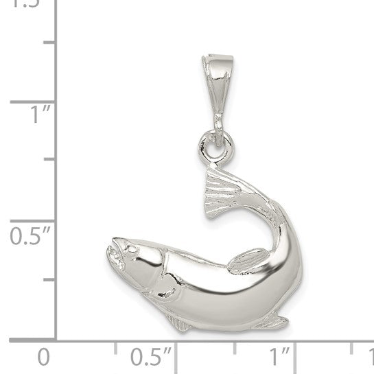 Sterling Silver Salmon Fish Pendant
