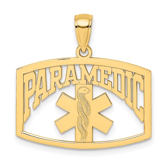 14K Yellow/White Gold Paramedic Pendant