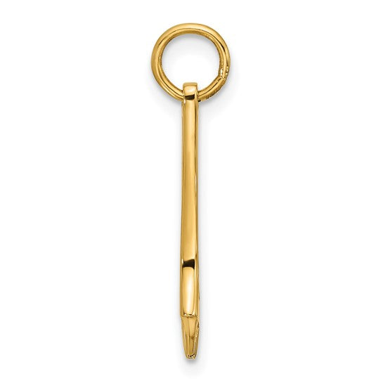 14K Yellow Gold Adjustable Wrench Pendant